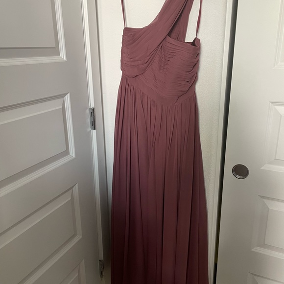 Weddington Way one shoulder mauve bridesmaid dress - Picture 1 of 3